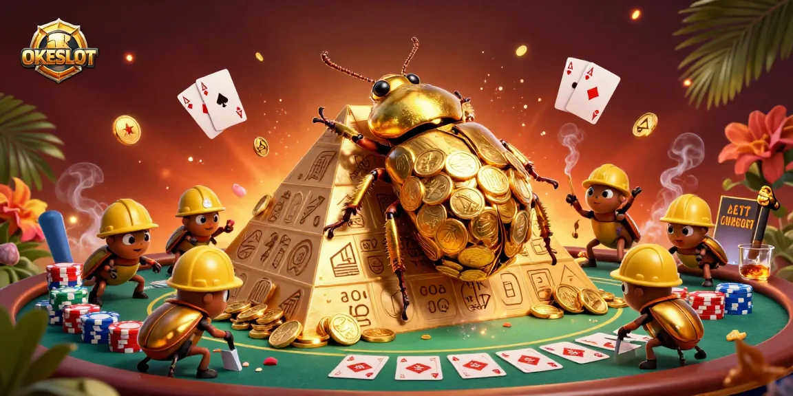 Permainan slot OKESLOT memberikan kesempatan menang besar dengan simbol kasino yang menyenangkan.