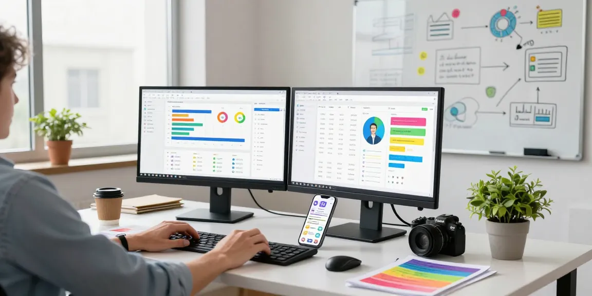 Dynamic marketing workspace showcasing Sga33 digital tools and analytics for effective campaigns.