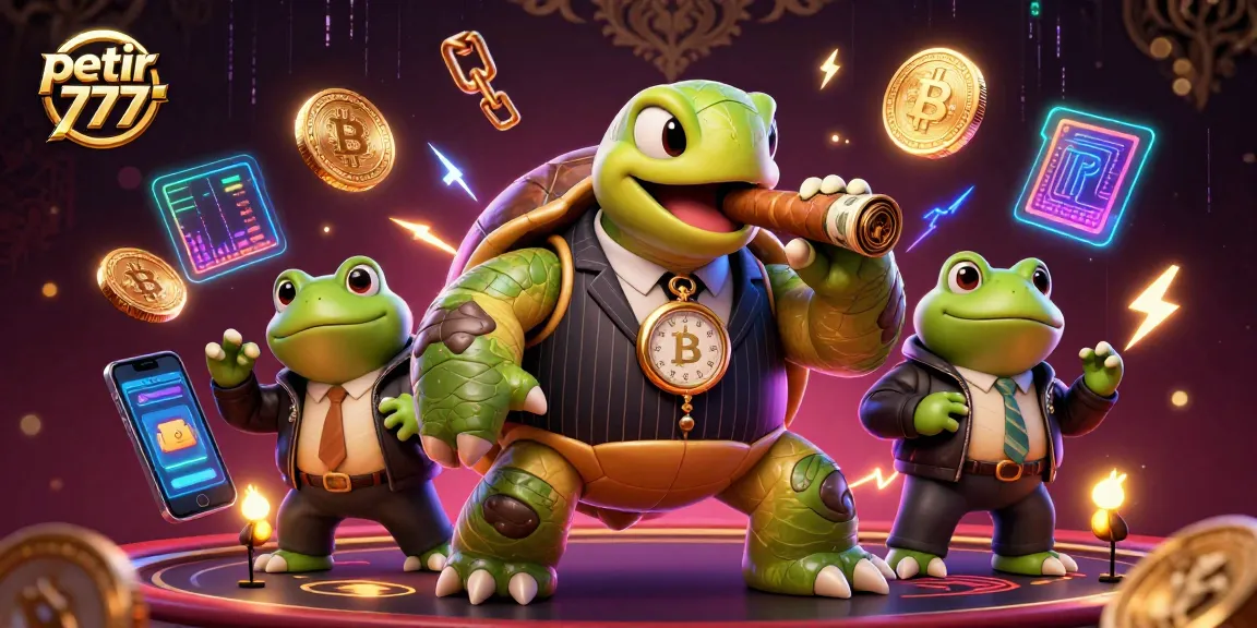 Engage with the vibrant world of petir 777 as a massive turtle in a mobster suit dominates the casino scene.