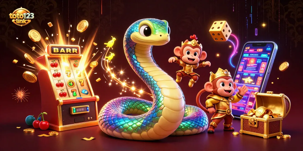 Play and win with the dynamic toto123 link featuring a vibrant casino scene full of excitement.