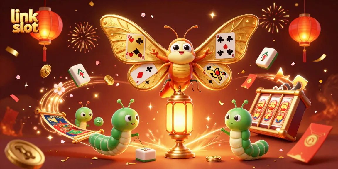 Menghubungkan permainan slot dengan keberuntungan, link slot digambarkan melalui ilustrasi kasino berwarna-warni.