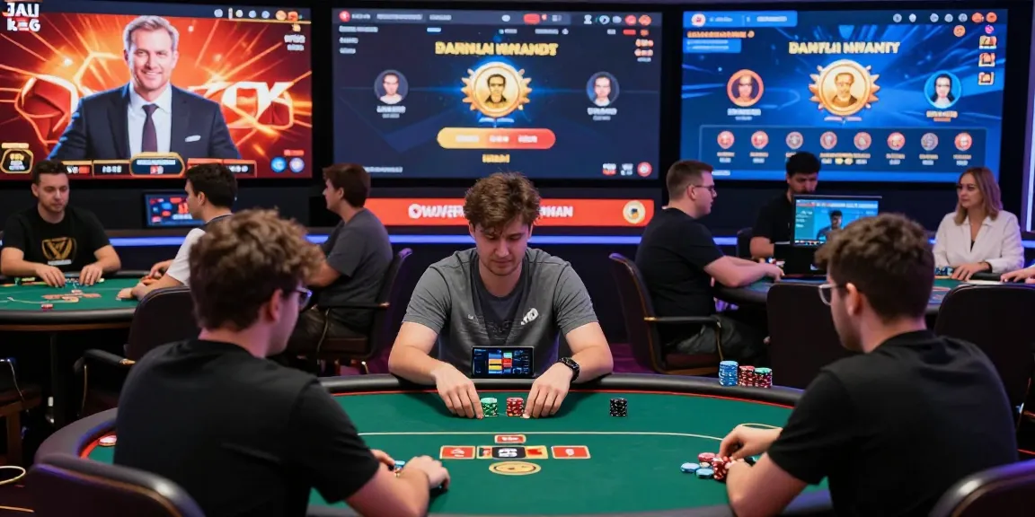 Experience the excitement of dewapoker online with players engaged in strategic gameplay at vibrantly designed virtual poker tables.
