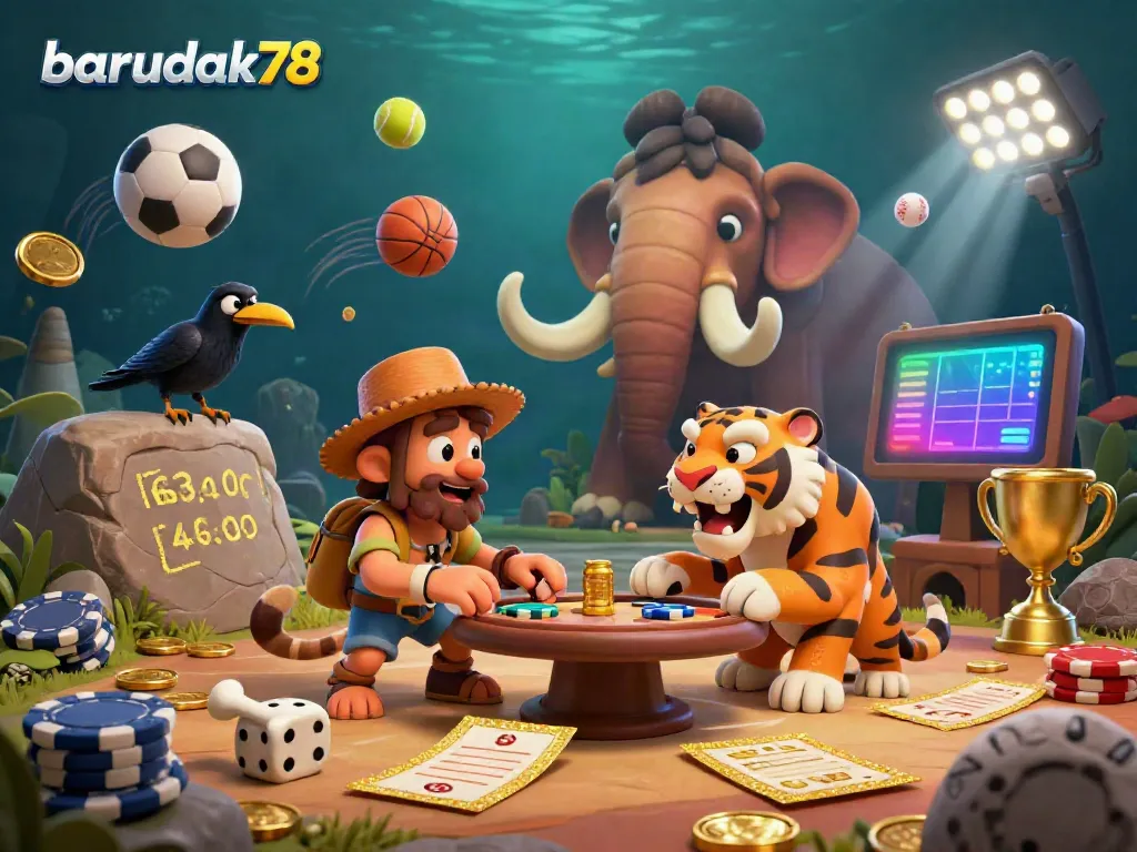 Kemudikan barudak78 menuju kesuksesan dengan dua manusia gua dan harimau sabertooth di kasino prasejarah.