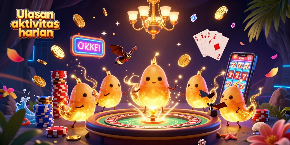 Experience ulasan aktivitas harian with glowing glowworms and vibrant casino elements lighting up the scene.