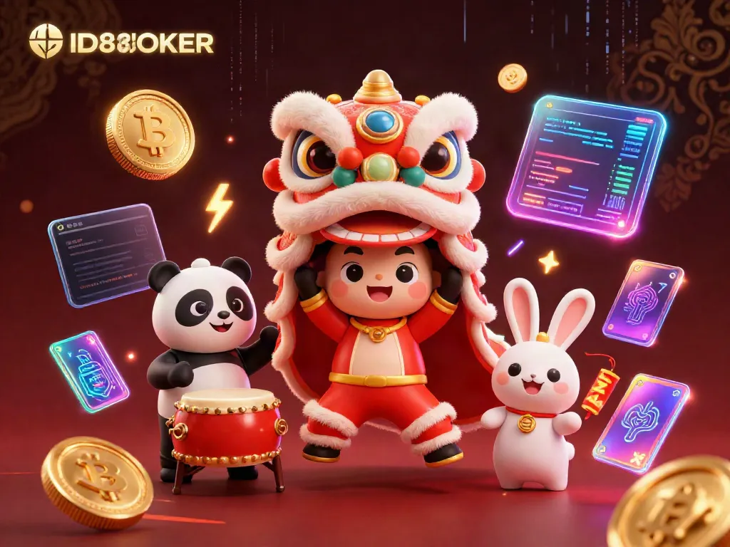 Experience the excitement of IDC88JOKER with dynamic characters in a vibrant casino scene.