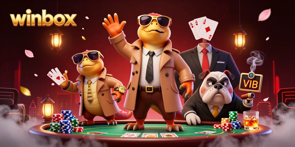 Winbox unveils thrilling poker action with raptors in disguise at a luxurious casino lounge.
