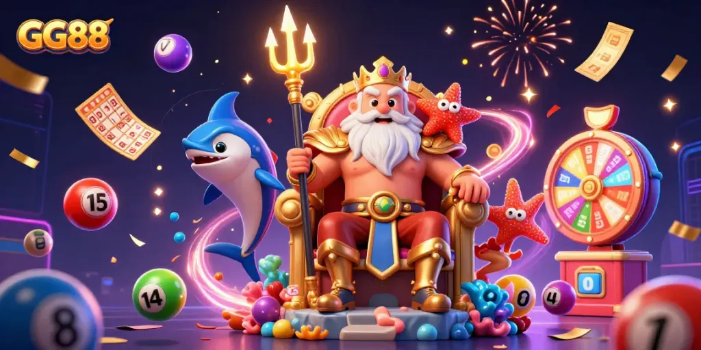 Play exciting games at GG88 with vibrant lottery balls and spectacular prizes outlined