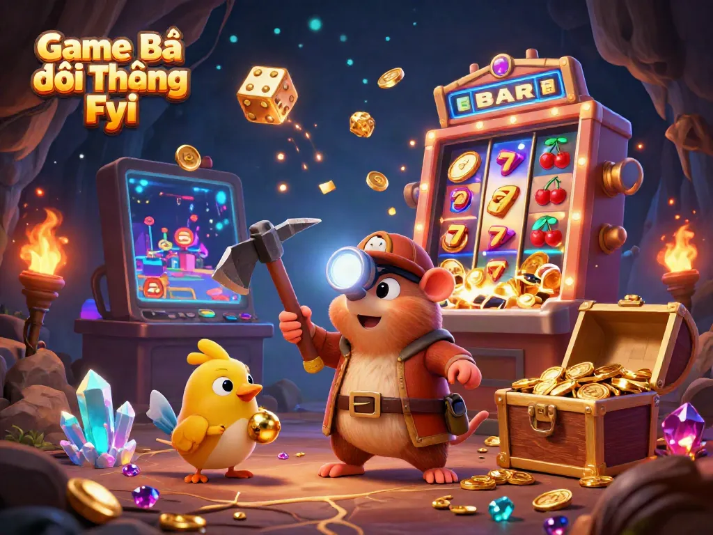 Experience thrilling action with Game Bài Đổi Thưởng Fyi in a vibrant casino adventure featuring a treasure hunter mole.