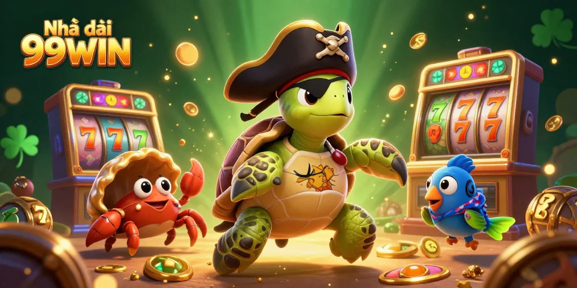 Engage with Nhà cái 99WIN through an exciting 3D slot adventure featuring colorful machines and dynamic characters.
