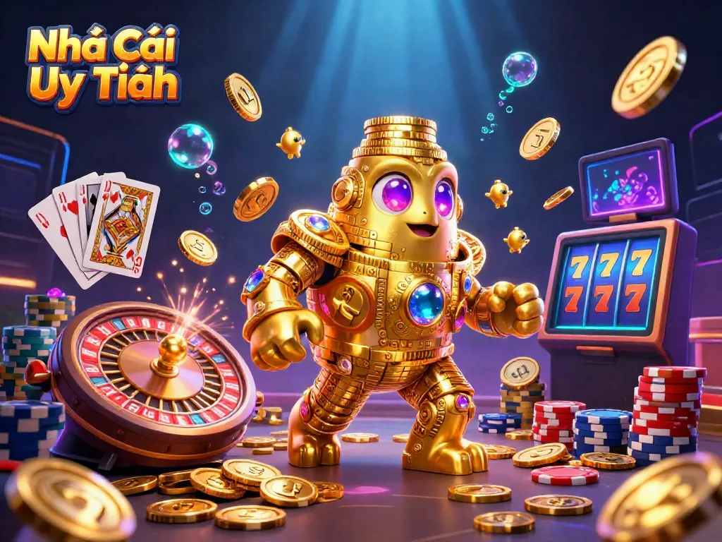 Engaging scene depicting Nhà Cái Uy Tín with vibrant casino elements, highlighting winning opportunities through interactive games.