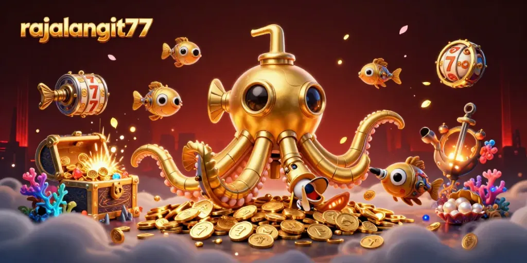 Engage with rajalangit77 in this vibrant golden underwater casino adventure.