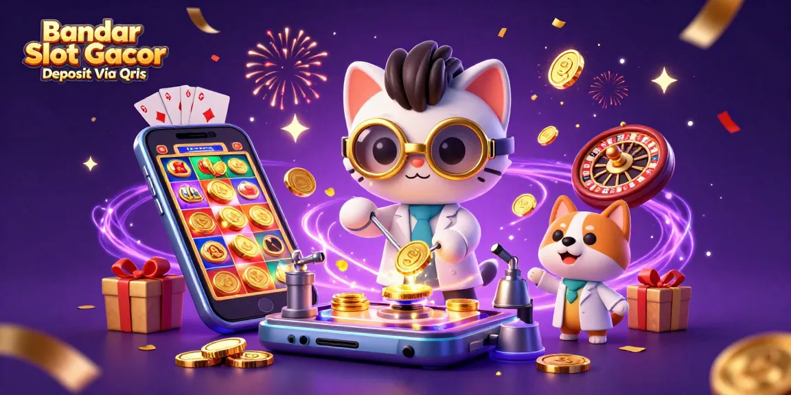 Win big with Bandar Slot Gacor Deposit Via Qris while experiencing engaging slot games and vibrant casino elements.