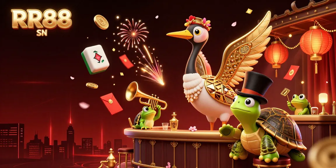 Experience RR88 SN's vibrant gaming scene with lively characters and dynamic casino elements.