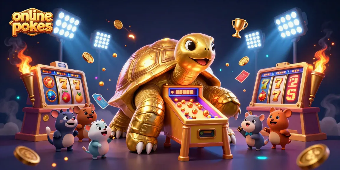 Play exciting online pokies with vibrant visuals and thrilling game mechanics in this dynamic illustration.