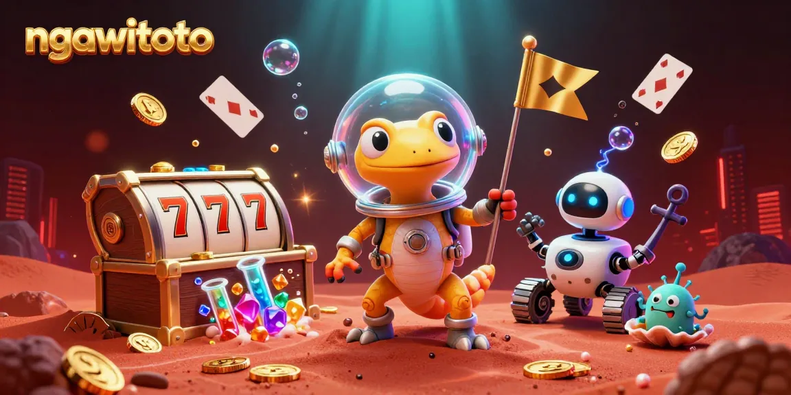 ngawitoto membawa keseruan bermain slot dengan gecko luar angkasa dan robot yang penuh harta karun.