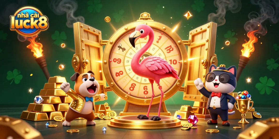Engage with nhà cái luck8 in a vibrant casino environment featuring exciting prizes and treasures.