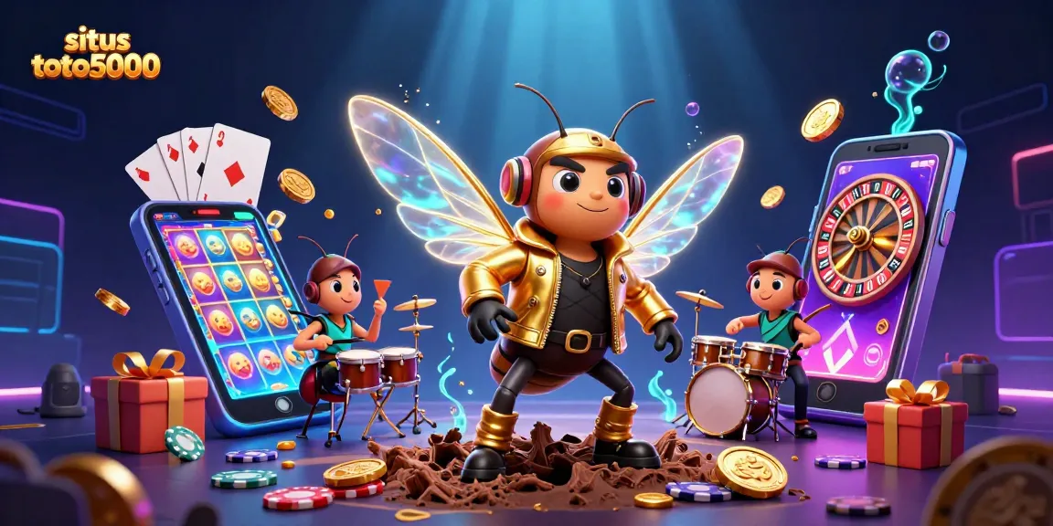 Engage with situs toto5000's vibrant slot games featuring a cicada rock star and immersive elements.