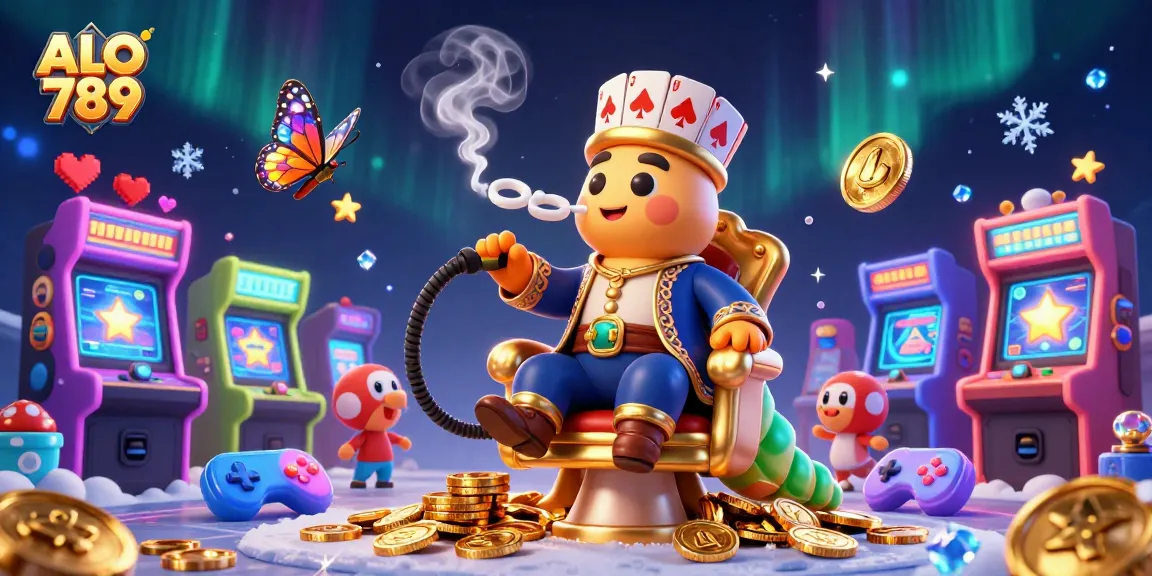 Experience exhilarating gameplay with ALO 789 and dynamic gambling elements like poker hands and coins!